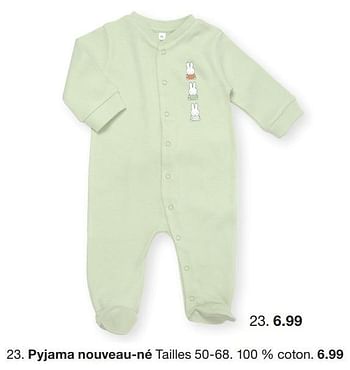 Promotions Pyjama nouveau-né - Produit maison - Zeeman  - Valide de 07/02/2024 à 30/06/2024 chez Zeeman