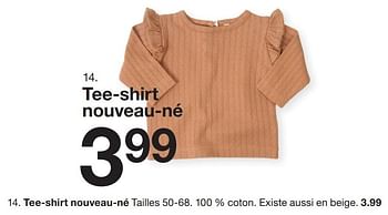 Promoties Tee-shirt nouveau-né - Huismerk - Zeeman  - Geldig van 07/02/2024 tot 30/06/2024 bij Zeeman