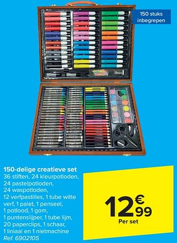 Promoties 150-delige creatieve set - Huismerk - Carrefour  - Geldig van 14/02/2024 tot 26/02/2024 bij Carrefour