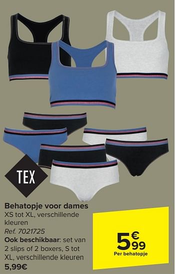 Promoties Behatopje voor dames - Tex - Geldig van 14/02/2024 tot 26/02/2024 bij Carrefour