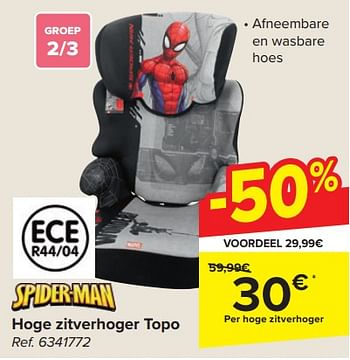 Promoties Hoge zitverhoger topo - Spider-man - Geldig van 14/02/2024 tot 26/02/2024 bij Carrefour