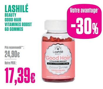 Promotions Lashilé beauty good hair vitamines boost - Lashilé - Valide de 29/01/2024 à 29/02/2024 chez Medi-Market