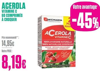 Promotions Acerola vitamine c - Forte pharma - Valide de 29/01/2024 à 29/02/2024 chez Medi-Market