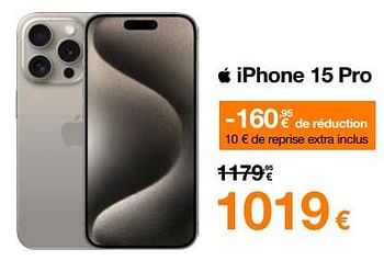 Promoties Apple iphone 15 pro - Apple - Geldig van 01/02/2024 tot 19/02/2024 bij Orange