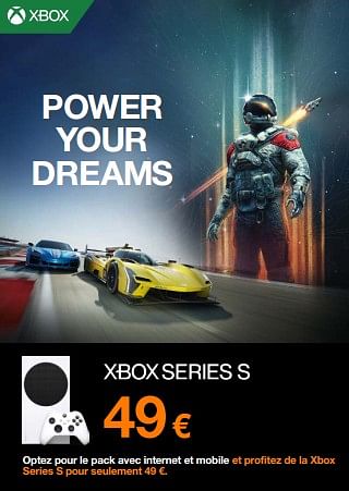Promotions Microsoft xbox series s - Microsoft - Valide de 01/02/2024 à 19/02/2024 chez Orange