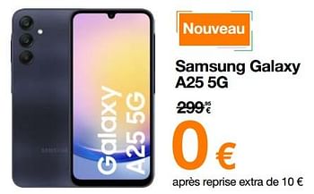 Promotions Samsung galaxy a25 5g - Samsung - Valide de 01/02/2024 à 19/02/2024 chez Orange