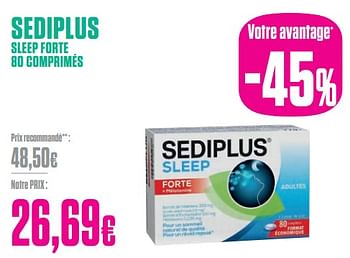 Promotions Sediplus sleep forte - Sediplus - Valide de 29/01/2024 à 29/02/2024 chez Medi-Market