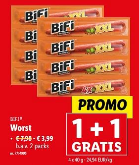 Promoties Worst - Bifi - Geldig van 21/02/2024 tot 27/02/2024 bij Lidl