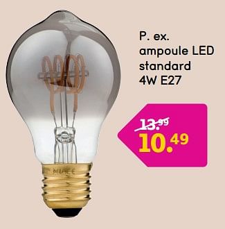 Promotions Ampoule led standard 4w e27 - Produit maison - Leen Bakker - Valide de 01/02/2024 à 25/02/2024 chez Leen Bakker