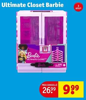 Promotions Ultimate closet barbie - Mattel - Valide de 13/02/2024 à 26/02/2024 chez Kruidvat