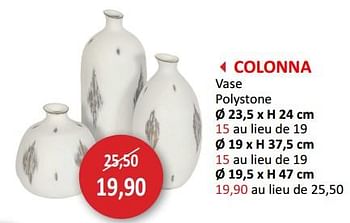 Promotions Colonna vase - Produit maison - Weba - Valide de 09/02/2024 à 28/03/2024 chez Weba