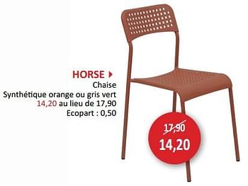 Promotions Horse chaise - Produit maison - Weba - Valide de 09/02/2024 à 28/03/2024 chez Weba