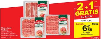 Promotions Charcuterie galbani salame milano - Galbani - Valide de 14/02/2024 à 20/02/2024 chez Carrefour
