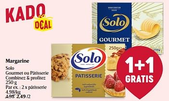 Promotions Margarine solo pâtisserie - Solo - Valide de 15/02/2024 à 21/02/2024 chez Delhaize