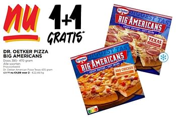 Promoties Dr. oetker pizza big americans - Dr. Oetker - Geldig van 14/02/2024 tot 20/02/2024 bij Jumbo