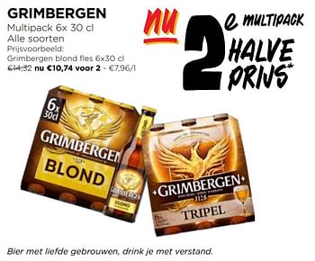Promoties Grimbergen blond, tripel - Grimbergen - Geldig van 14/02/2024 tot 20/02/2024 bij Jumbo