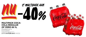Promoties Multipack cocacola regular of zero - Coca Cola - Geldig van 14/02/2024 tot 20/02/2024 bij Jumbo