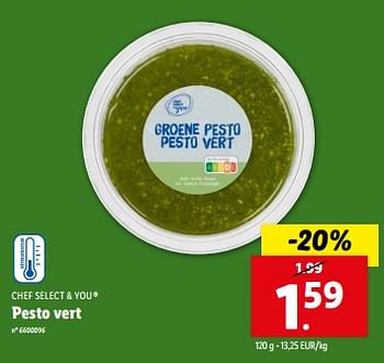 Promotions Pesto vert - Chef select & you - Valide de 21/02/2024 à 27/02/2024 chez Lidl