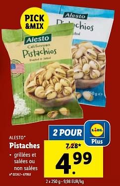 Promoties Pistaches - Alesto - Geldig van 21/02/2024 tot 27/02/2024 bij Lidl