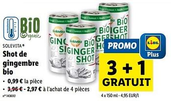 Promotions Shot de gingembre bio - Solevita - Valide de 21/02/2024 à 27/02/2024 chez Lidl