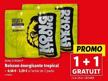 Promotions Boisson énergisante tropical - Kong Strong - Valide de 21/02/2024 à 27/02/2024 chez Lidl