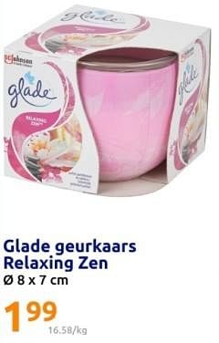 Promoties Glade geurkaars relaxing zen - Glade - Geldig van 14/02/2024 tot 20/02/2024 bij Action