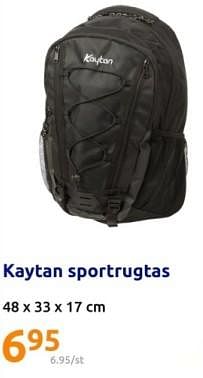 Promotions Kaytan sportrugtas - Kaytan - Valide de 14/02/2024 à 20/02/2024 chez Action