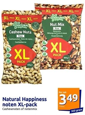 Promoties Natural happiness noten xl-pack - Natural Happiness - Geldig van 14/02/2024 tot 20/02/2024 bij Action
