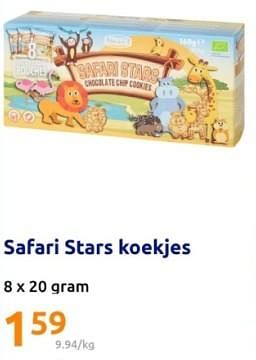 Promoties Safari stars koekjes - Safari - Geldig van 14/02/2024 tot 20/02/2024 bij Action