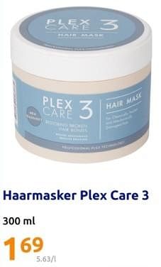 Promotions Haarmasker plex care 3 - Produit Maison - Action - Valide de 14/02/2024 à 20/02/2024 chez Action