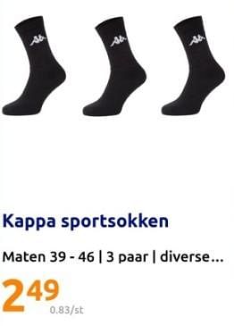 Promotions Kappa sportsokken - Kappa - Valide de 14/02/2024 à 20/02/2024 chez Action