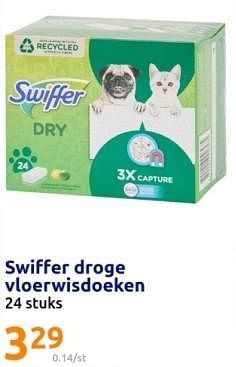 Promoties Swiffer droge vloerwisdoeken - Swiffer - Geldig van 14/02/2024 tot 20/02/2024 bij Action
