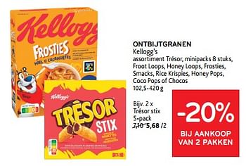 Promoties Ontbijtgranen kellogg’s -20% bij aankoop van 2 pakken - Kellogg's - Geldig van 14/02/2024 tot 27/02/2024 bij Alvo