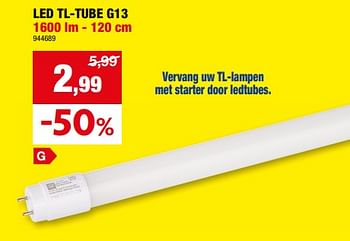 Promoties Led tl-tube g13 - Huismerk - Hubo  - Geldig van 14/02/2024 tot 25/02/2024 bij Hubo