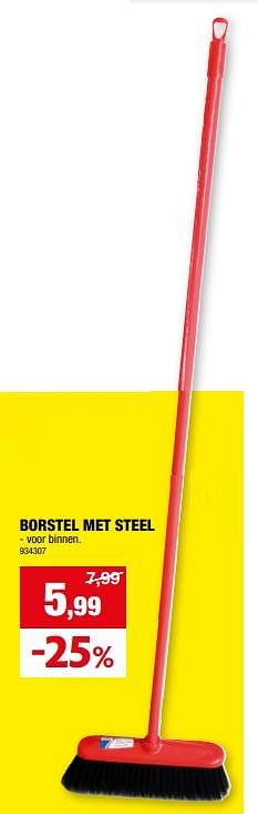 Promoties Borstel met steel - Huismerk - Hubo  - Geldig van 14/02/2024 tot 25/02/2024 bij Hubo