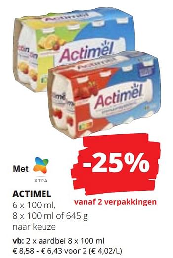 Promoties Actimel aardbei - Huismerk - Spar Retail - Geldig van 15/02/2024 tot 28/02/2024 bij Spar (Colruytgroup)