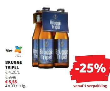 Promoties Brugge tripel - Brugge Tripel - Geldig van 15/02/2024 tot 28/02/2024 bij Spar (Colruytgroup)
