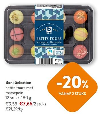 Promoties Boni selection petits fours met marsepein - Boni - Geldig van 14/02/2024 tot 27/02/2024 bij OKay