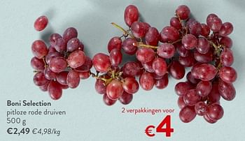 Promoties Boni selection pitloze rode druiven - Boni - Geldig van 14/02/2024 tot 27/02/2024 bij OKay