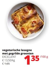 Vegetarische lasagne met gegrilde groenten-Excellent