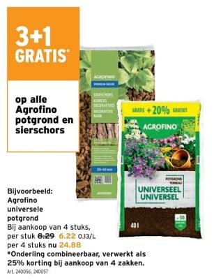 Promoties Agrofino universele potgrond - Agrofino - Geldig van 14/02/2024 tot 27/02/2024 bij Gamma
