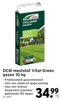 Promoties Dcm meststof vital-green gazon - DCM - Geldig van 14/02/2024 tot 27/02/2024 bij Gamma