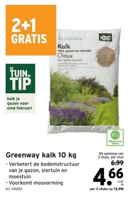 Promoties Greenway kalk - Greenway - Geldig van 14/02/2024 tot 27/02/2024 bij Gamma