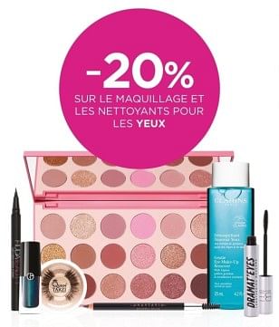 Promotions -20% sur le maquillage et les nettoyants pour les yeux - Produit Maison - ICI PARIS XL - Valide de 15/02/2024 à 25/02/2024 chez ICI PARIS XL
