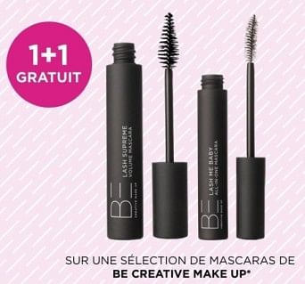 Promotions 1+1 gratis sur une selection de mascaras de be creative make up - Produit Maison - ICI PARIS XL - Valide de 15/02/2024 à 25/02/2024 chez ICI PARIS XL