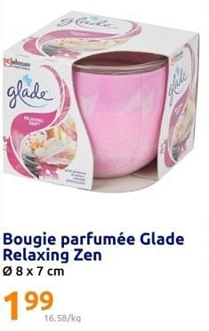 Promotions Bougie parfumée glade relaxing zen - Glade - Valide de 14/02/2024 à 20/02/2024 chez Action