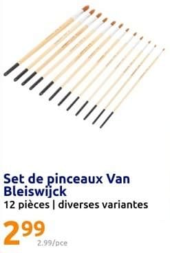Promotions Set de pinceaux van bleiswijck - Van Bleiswijck - Valide de 14/02/2024 à 20/02/2024 chez Action