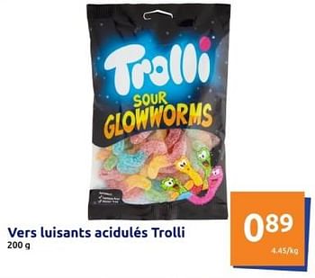 Promotions Vers luisants acidulés trolli - Trolli - Valide de 14/02/2024 à 20/02/2024 chez Action