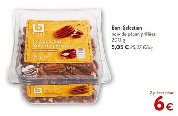 Promoties Boni selection noix de pécan grillées - Boni - Geldig van 14/02/2024 tot 27/02/2024 bij OKay