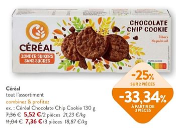 Promotions Céréal chocolate chip cookie - Céréal - Valide de 14/02/2024 à 27/02/2024 chez OKay